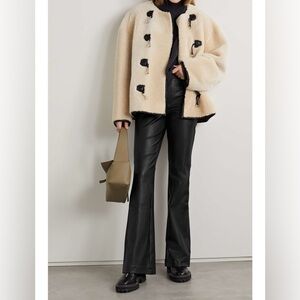 Spanx Leather-Like Flare Pant in black size 2X